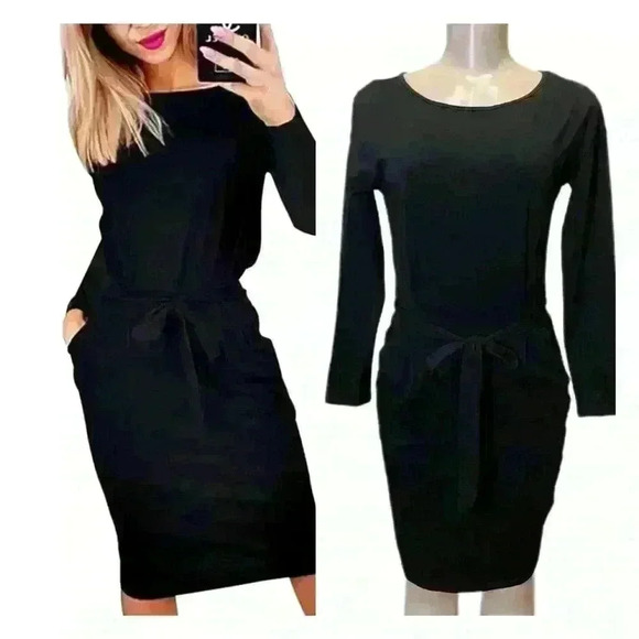 NWT PRETTY GARDEN BLACK DRESS SIZE SMALL - Picture 1 of 8